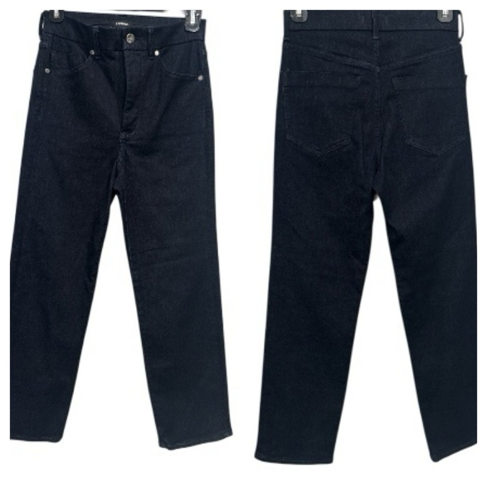 Express women’s straight jeans dark blue size 00